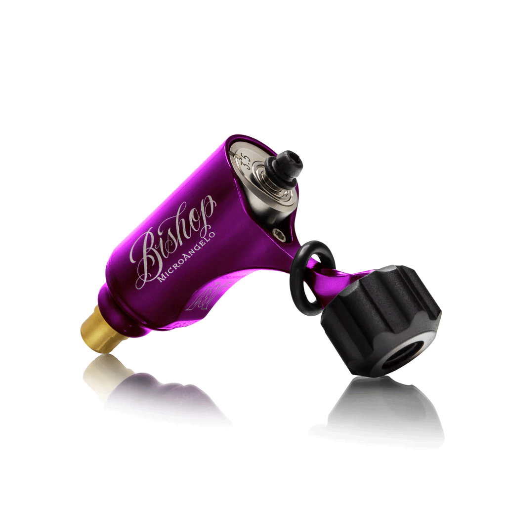 Bishop Microangelo Tattoo Machine - Beatnik Purple with Battery Pack