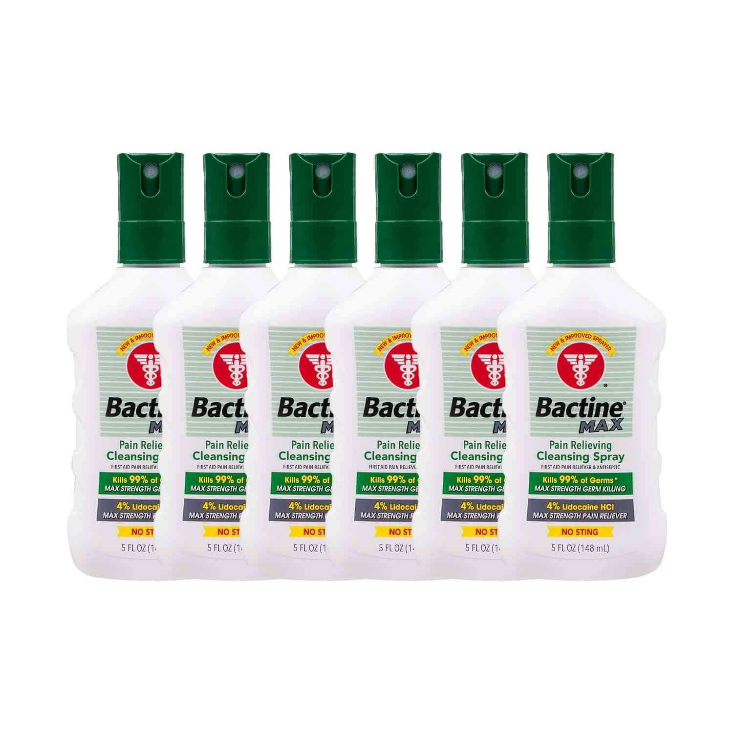 Bactine MAX, Comfornt Cleansing Spray 5 fl oz | Six Pack