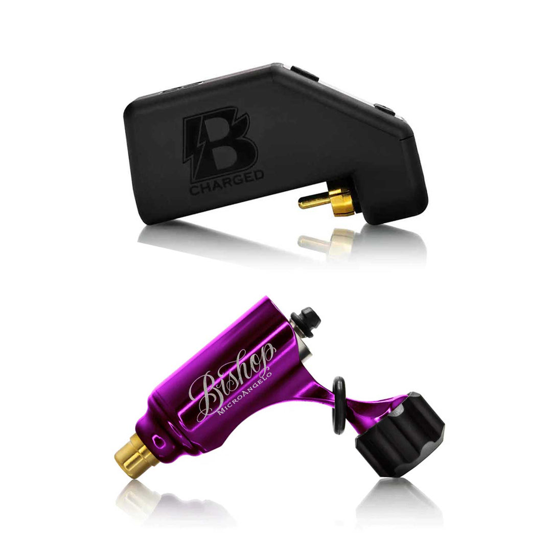 Bishop Microangelo Tattoo Machine - Beatnik Purple with Battery Pack