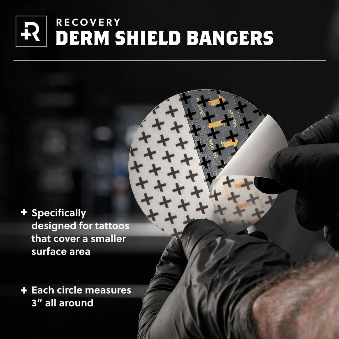 Recovery Derm Shield Bangers - 3" Pre-Cut Circle Sheets - Tub of 100